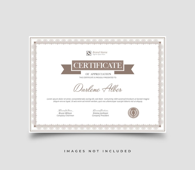 plantilla de certificado de vector
