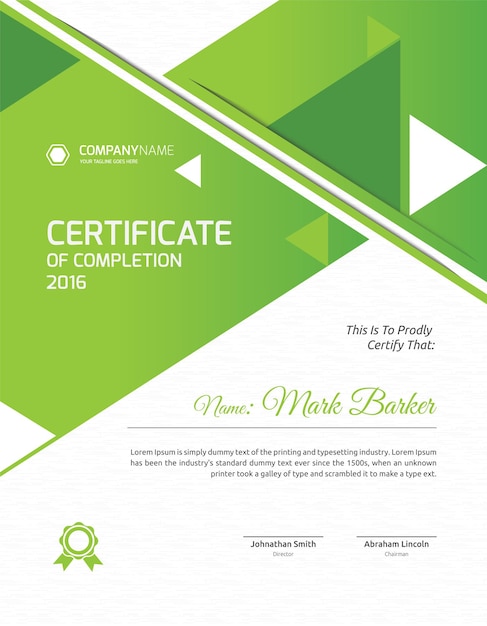 Plantilla de certificado