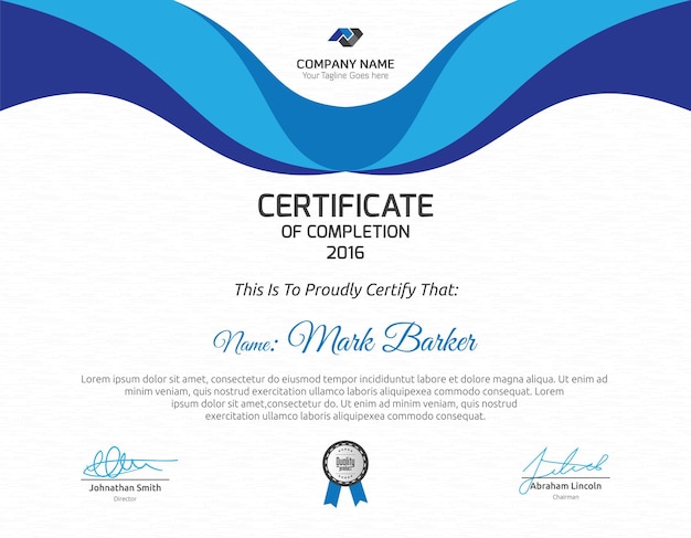 Plantilla de certificado