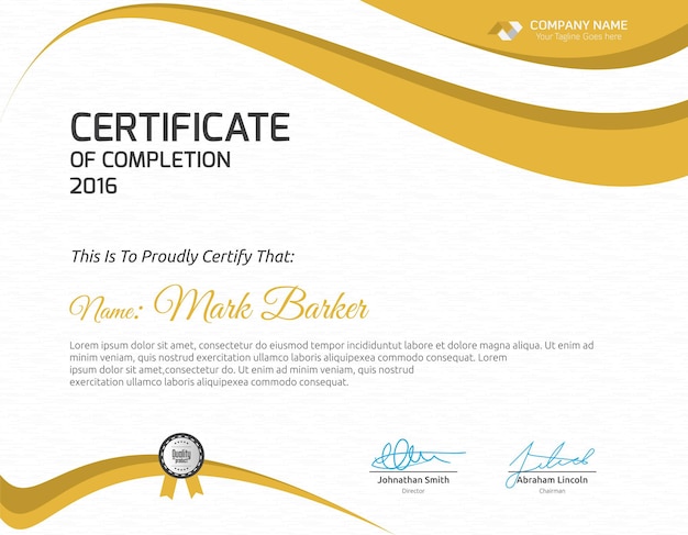 Plantilla de certificado