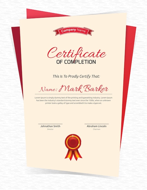 Plantilla de certificado