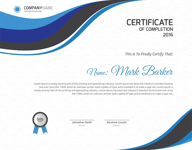 Plantilla de certificado