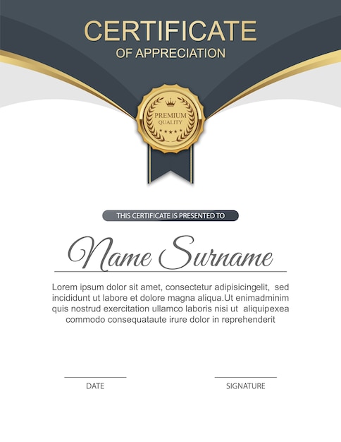 Plantilla de certificado