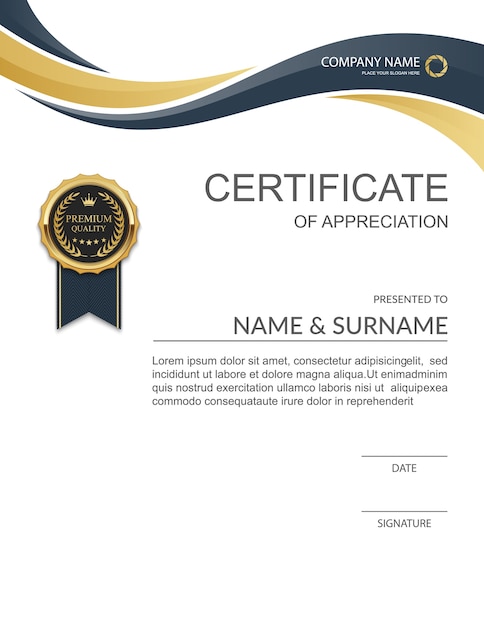 Plantilla de certificado