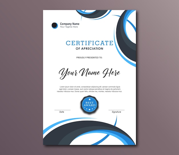Plantilla de certificado