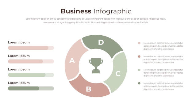 Plantilla circular de infografía