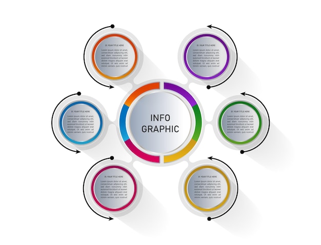 Plantilla circular infografía