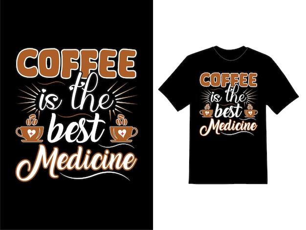 Plantilla de cita de café tipografía dibujada a mano motivacional inspirador diseño de camiseta