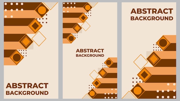 Plantilla de colección de historias de redes sociales geométricas abstractas