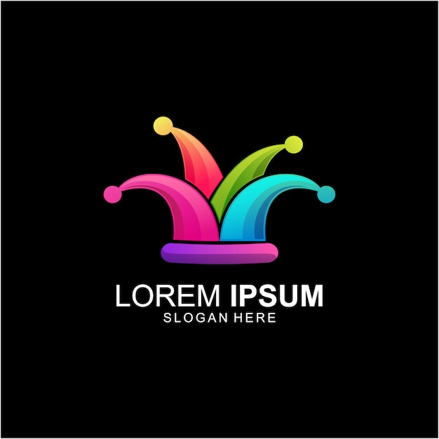 Plantilla colorida de logotipo de Joker