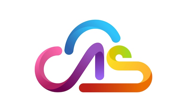 Plantilla colorida del logotipo de la nube del SNC