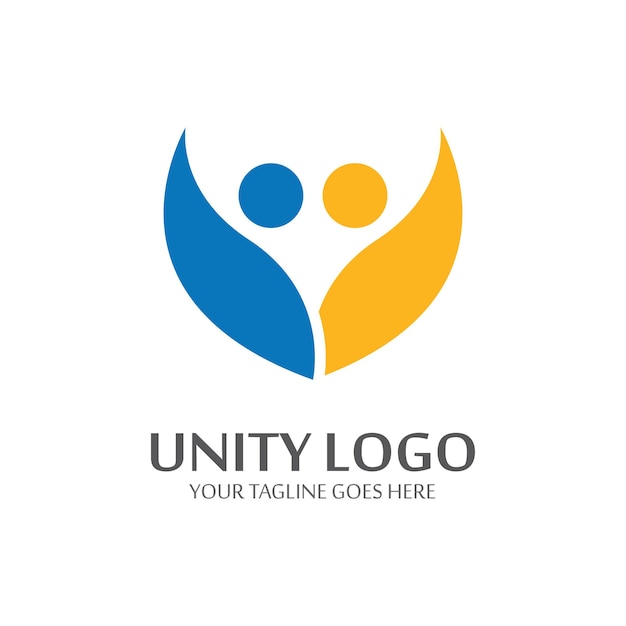 Plantilla colorida del vector del icono del logotipo del concepto de la unidad