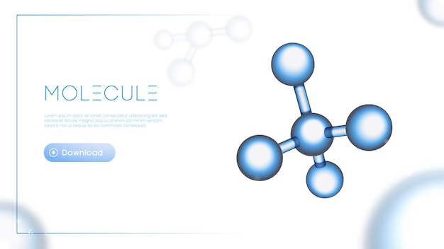 Plantilla de composición de fondo de partículas moleculares. Red abstracta de genes. Presentación del ADN de la ciencia de la molécula. Antecedentes químicos. EPS 10