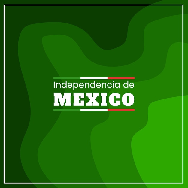 Plantilla de concepto del día de la independencia de méxico con fondo verde