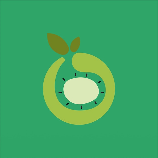 Plantilla de concepto de diseño de logotipo de fruta kiwi Diseño de logotipo de fruta fresca