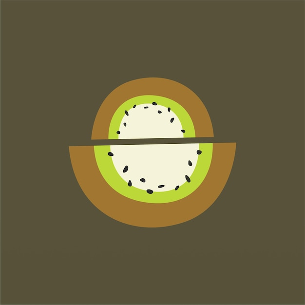 Plantilla de concepto de diseño de logotipo de fruta kiwi Diseño de logotipo de fruta fresca