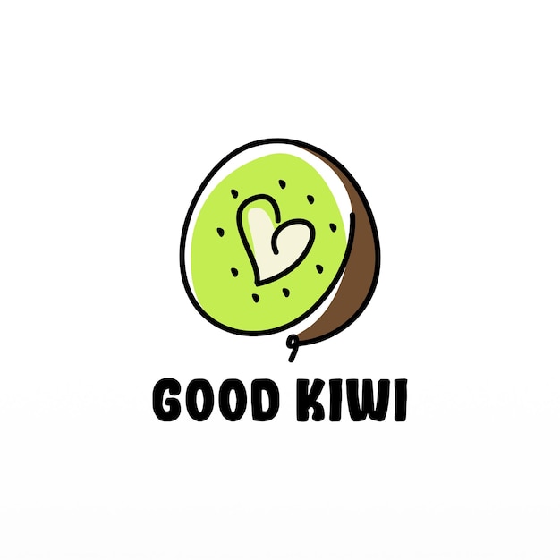 Plantilla de concepto de diseño de logotipo de fruta kiwi Diseño de logotipo de fruta fresca