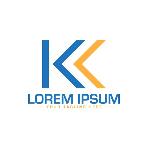 plantilla de concepto de diseño de logotipo de lujo Diseño de logotipo de letra K único y profesional