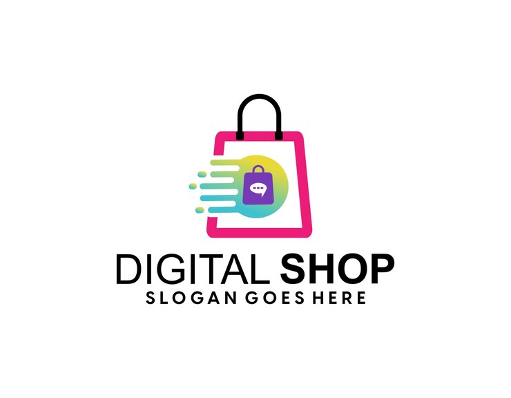 Vector plantilla de concepto de diseño de logotipo de tienda en línea diseño de logotipo de comercio electrónico vectorial para su negocio moderno