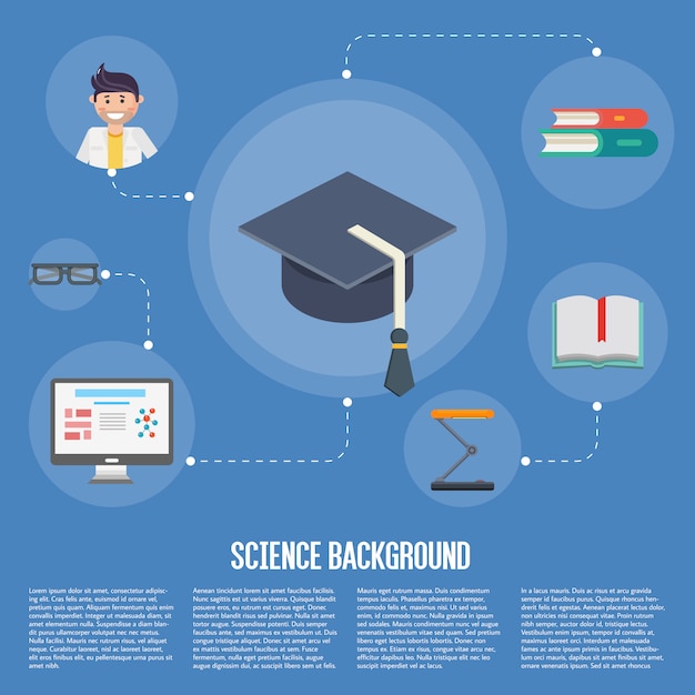 Plantilla de concepto de infografías de educación