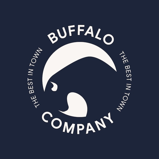 plantilla de concepto de logotipo de búfalo simple