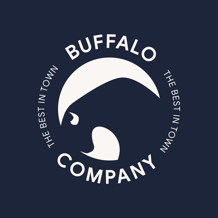 Vector plantilla de concepto de logotipo de búfalo simple