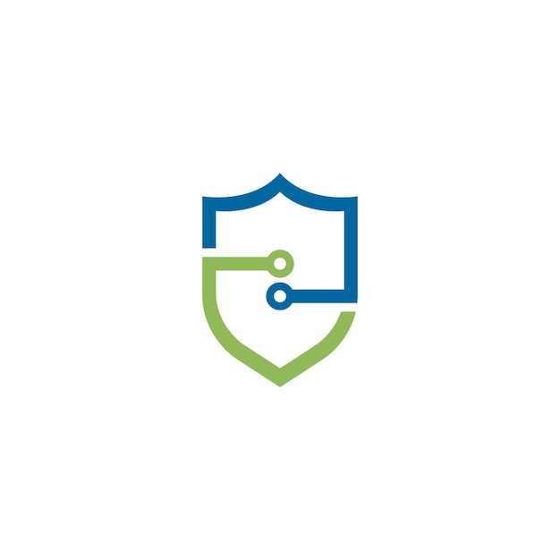 Plantilla de concepto de logotipo de vector de tecnología de escudo