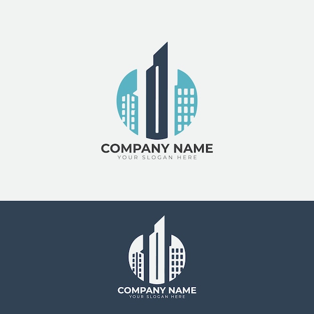 plantilla de concepto de logotipo vectorial moderno del horizonte de la ciudad