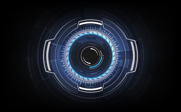 Plantilla de concepto de redes de tecnología futurista GUI de interfaz de Hud