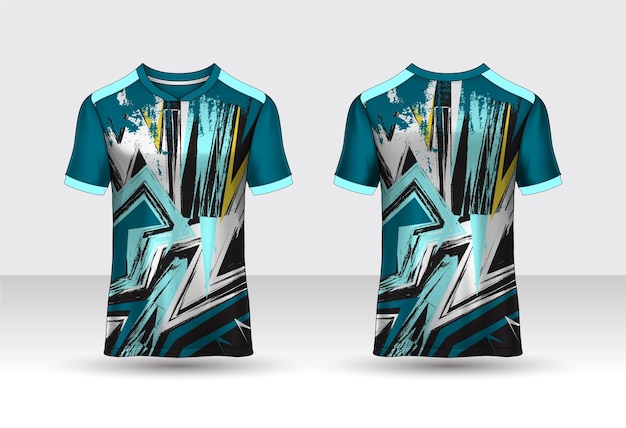plantilla de concepto vectorial de diseño de camiseta deportiva concepto de camisetta de fútbol con frente y atrás