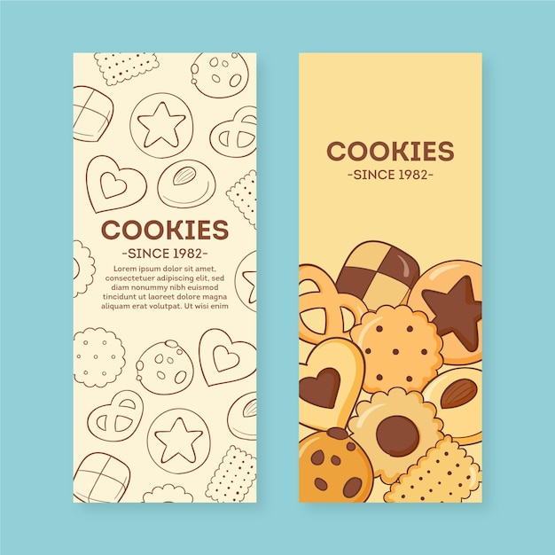 Plantilla de conjunto de banner de tienda de cookies