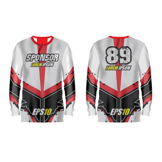 plantilla de conjunto de camiseta deportiva