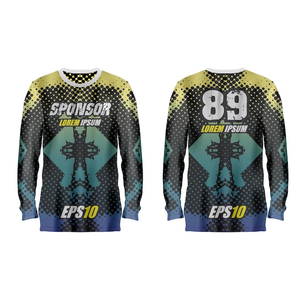 plantilla de conjunto de camiseta deportiva