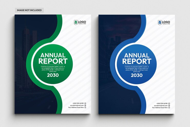 Plantilla de conjunto de diseño de portada de libro de negocios corporativos de informe anual moderno