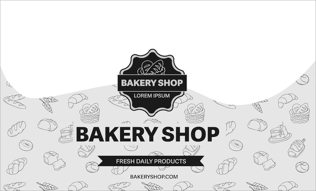 Plantilla de conjunto de plantillas para panaderías y postres de pastelería para medios especiales