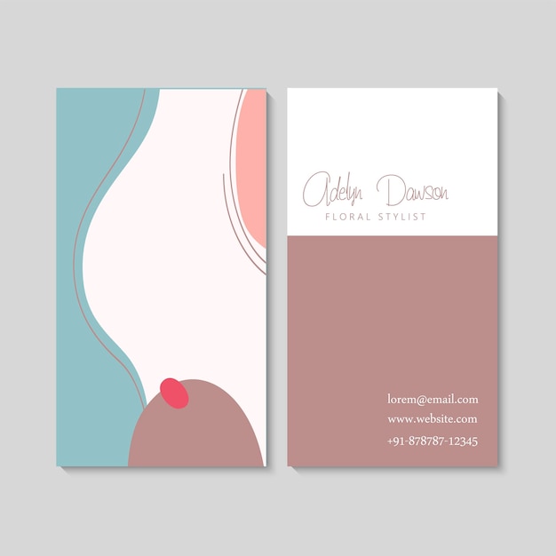 Plantilla de conjunto de tarjetas de visita creativas abstractas de vector