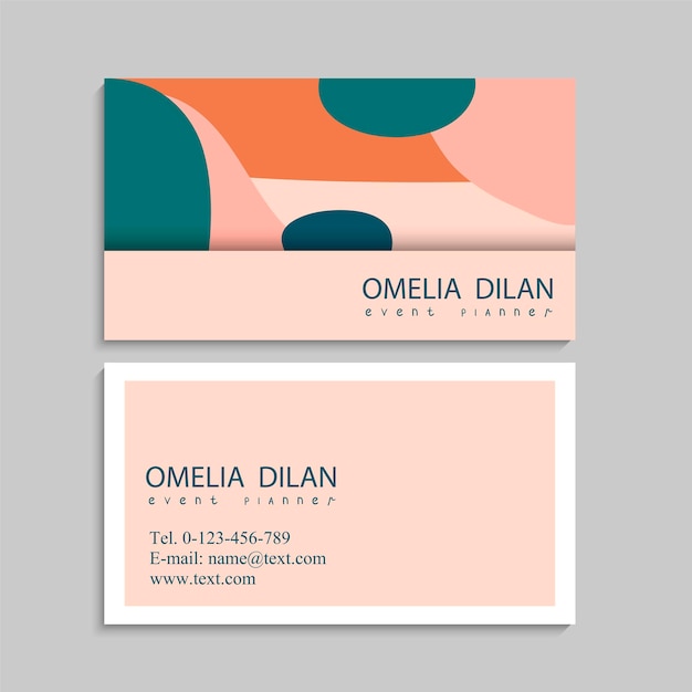 Plantilla de conjunto de tarjetas de visita creativas abstractas vectoriales Ilustración vectorial