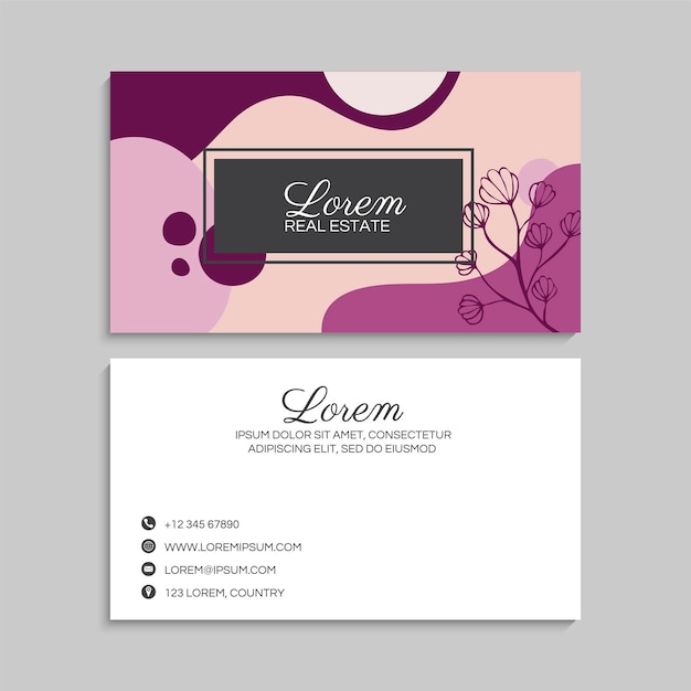 Plantilla de conjunto de tarjetas de visita creativas abstractas vectoriales Ilustración vectorial