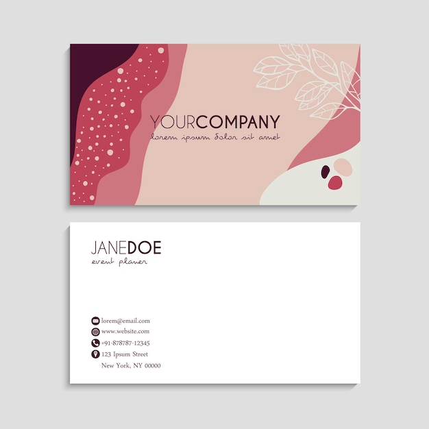 Plantilla de conjunto de tarjetas de visita creativas abstractas vectoriales Ilustración vectorial