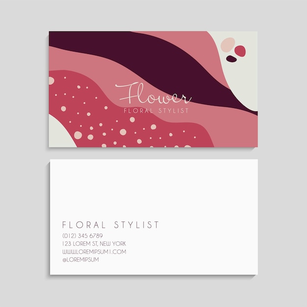 Plantilla de conjunto de tarjetas de visita creativas abstractas vectoriales Ilustración vectorial