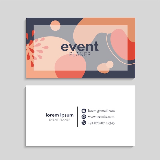 Plantilla de conjunto de tarjetas de visita creativas abstractas vectoriales Ilustración vectorial