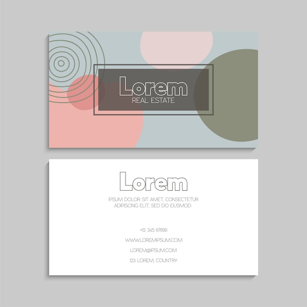 Plantilla de conjunto de tarjetas de visita creativas abstractas vectoriales Ilustración vectorial