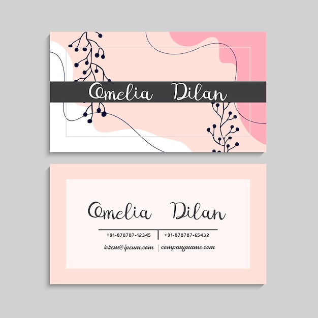 Plantilla de conjunto de tarjetas de visita creativas abstractas vectoriales Ilustración vectorial