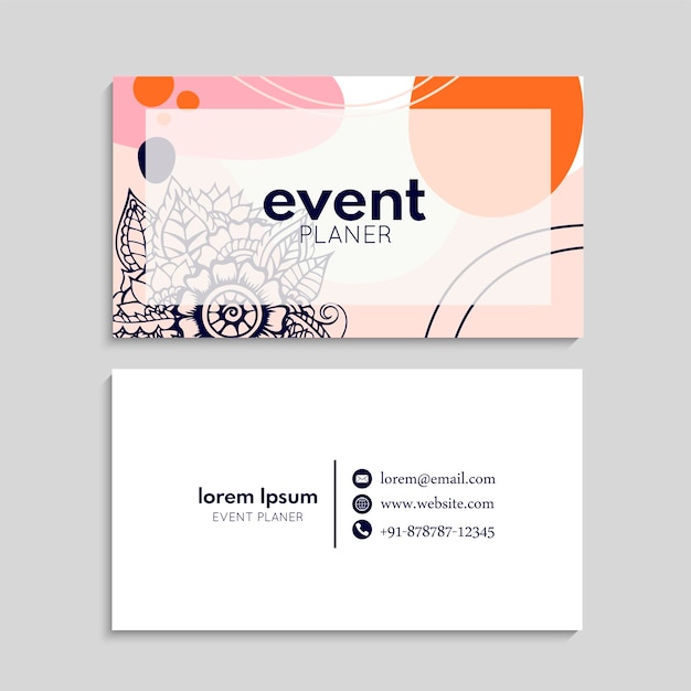 Plantilla de conjunto de tarjetas de visita creativas abstractas vectoriales Ilustración vectorial