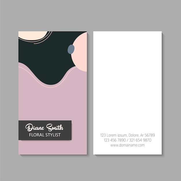 plantilla de conjunto de tarjetas de visita creativas abstractas vectoriales