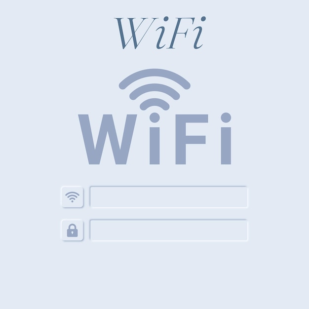 Vector plantilla de contraseña wifi