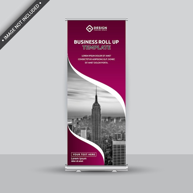 Plantilla corporativa de diseño de banner enrollable