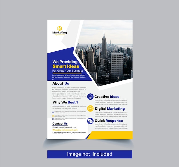 Plantilla corporativa de flyer de negocios
