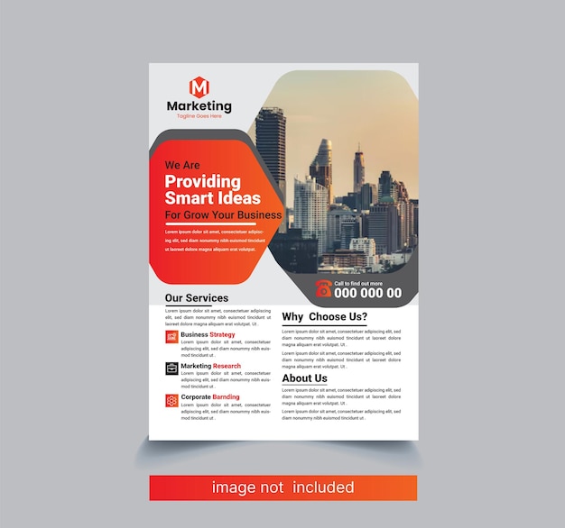 Plantilla corporativa de flyer de negocios
