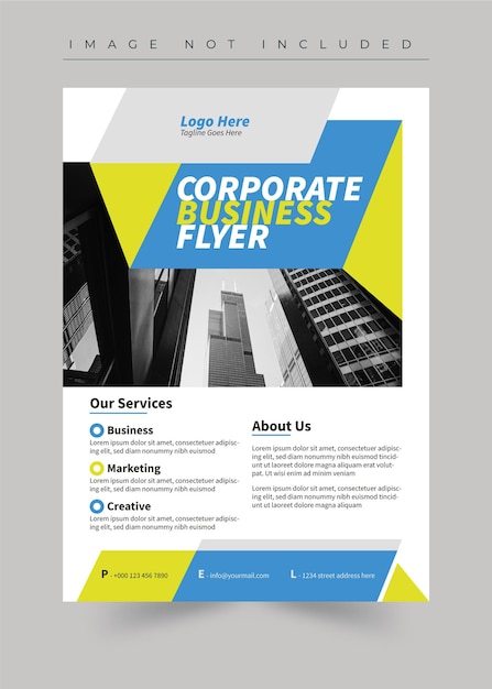 Vector plantilla corporativa de flyer de negocios